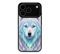 Coque Pour iPhone 17 Pro Loup blanc reflet violet Maniacase