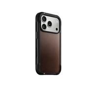 Nomad Goods Coque iPhone 17 Pro MagSafe Cuir Horween Rigide Antichocs Marron foncé