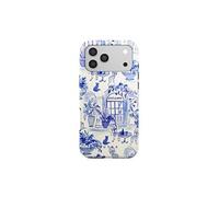 Burga Coque MagSafe pour iPhone 17 Pro – Tough double couche – Motif Sobremesa – Blanc/Bleu