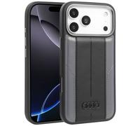Coque Pour IPhone 17 Pro Max Audi A6 MagSafe En Cuir Synthétique Noir Logo
