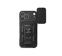 Coque pour iPhone 17 Pro Max avec Anneau Rotatif Magnétique et Cache Caméra Mayaxess Noir