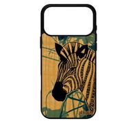Coque Pour Iphone 17 Pro Max Bois Silicone Zebre Ethnique Cheval Graphique 4g Dessin Design Afrique Etui Tribal Savane Bleu De