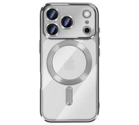 Coque pour iPhone 17 Pro Max Compatible MagSafe avec Contour Chromé Argent