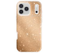 Coque pour iPhone 17 Pro Max Conception Bi-Matière et Finition Pailletée Dorée