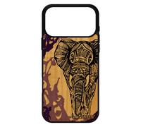 Coque Pour Iphone 17 Pro Max En Bois Naturel Veritable Silicone Elephant Animal Sagesse Azteque Unique Rigide Violet D'asie 256 Go