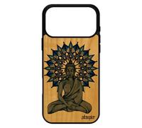 Coque Pour Iphone 17 Pro Max En Bois Silicone Bouddha Cadeau De Noel Mandala Telephone Rosace Femme Bleu Antichoc Nepal Rigide