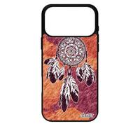 Coque pour iPhone 17 Pro Max en Silicone Attrape Reve Receveur de Mandala Dreamcatcher Accessoire Dessin Marron Artiste Etoile