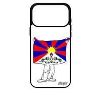 Coque Pour Iphone 17 Pro Max En Silicone Drapeau Tibet Tibetain Asie Noir Portable Bouddhisme Mobile Original Zen Bouddha