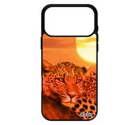 Coque Pour Iphone 17 Pro Max En Silicone Leopard Guepard Jaguar Fauve Orange Ciel Animaux De Protection Felin Souple Animal Metal