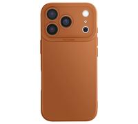 Coque pour iPhone 17 Pro Max en Silicone Souple avec Renfort Bloc Caméra Marron