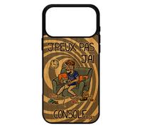 Coque Pour Iphone 17 Pro Max En Vrai Bois Silicone J'peux Pas J'ai Console Gamer Housse Bd Bumper Texte Telephone Humour Play Je De
