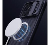 Coque Pour Iphone 17 Pro Max,Etui Housse Iphone 17 Pro Max Nillkin Camshield Pro Magnétic Case,Support Wireless Charging,Coque De Protection Pour Lentille Slip - Noir