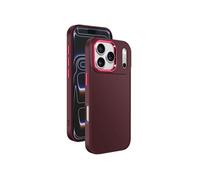Coque pour iPhone 17 Pro Max Finition Mat avec Contour Caméra Métallisé Bordeaux