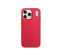 Coque pour iPhone 17 Pro Max Finition Mat avec Contour Caméra Métallisé Rouge