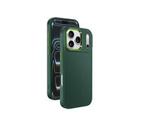 Coque pour iPhone 17 Pro Max Finition Mat avec Contour Caméra Métallisé Vert sapin