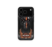Coque Pour iPhone 17 Pro Max Harley Davidson tête de mort fond gris