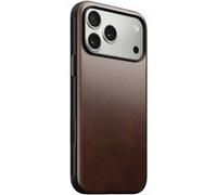 Coque pour iPhone 17 Pro Max MagSafe en Cuir Horween Antichocs Nomad Marron foncé Marron foncé