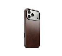 Coque pour iPhone 17 Pro Max MagSafe en Cuir Horween Traditional Antichocs Marron foncé