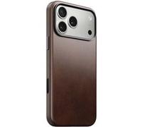 Coque pour iPhone 17 Pro Max MagSafe en Cuir Horween Traditional Antichocs Nomad Marron foncé Marron foncé