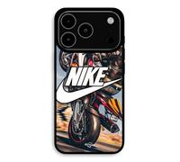 Coque Pour iPhone 17 Pro Max Nike logo blanc roue moto Maniacase