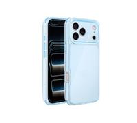 Coque pour iPhone 17 Pro Max Renforcée Bi-Matière Texturé Antidérapants Bleu clair