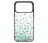 Coque Pour Iphone 17 Pro Max Silicone Confettis Pois Caoutchouc Etui Personnalis¿ Motif Design Romantique Vert Made In France