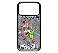 Coque Pour Iphone 17 Pro Max Silicone J'peux Pas J'ai Handball Rigide Humour Bande Dessinée Humoristique Comique Sport Homme Gris