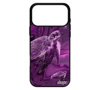 Coque Pour Iphone 17 Pro Max Silicone Tortue Marbre Design Animal Noir Marin Souple De Mer Cover Case Luth Smartphone Violet