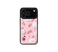 Coque Pour iPhone 17 Pro Max Texture cerise nuage noeud rose