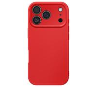 Coque pour iPhone 17 Pro Modèle Soft-Touch en Silicone Souple Anti-dérapant Rouge