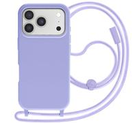 Coque pour iPhone 17 Pro Série Soft Touch avec Cordon Tour de Cou Lavande
