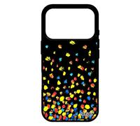 Coque Pour Iphone 17 Pro Silicone Confettis Pois Petales Noir Cadeau Femme Motif Aluminium Mobile Texture Telephone Orange De