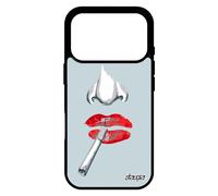 Coque Pour Iphone 17 Pro Silicone Femme Aluminium Love Housse Bouche Cigarette Mobile Bisou Dessin Femme Fatale De Protection