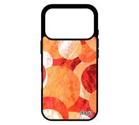 Coque pour iPhone 17 pro silicone peinture abstrait telephone orange art motif bumper original design sphere texture souple ronds
