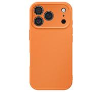 Coque pour iPhone 17 Pro Modèle Soft-Touch en Silicone Souple Anti-dérapant Orange