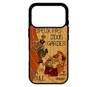 Coque Pour Iphone 17 Pro Vrai Bois Silicone Je Peux Pas J'dois Garder Ma Poule Jpeux Tpu Cartoon Noir Humour Bd Orange Coq Maman De