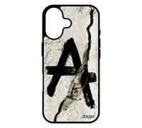 Coque Pour Iphone 17 Silicone Anarchie Symbole Cass¿ Revolte Tatouage Graffeur Metal Tpu Justice Fissure Antichoc Peinture Mur