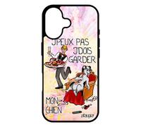 Coque Pour Iphone 17 Silicone Humour J'peux Pas J'dois Garder Mon Chien Noir Texte Chiot Antichoc Comique Je Cover Telephone Drole