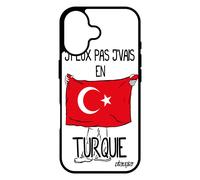 Coque Pour Iphone 17 Silicone J'peux Pas J'vais En Turquie Drapeau Turque Euro Basket Foot De Protection Jo Et