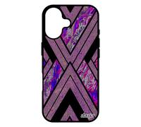 Coque Pour Iphone 17 Silicone Marbre Contemporain Original Rigide Motif Geometrie Antichoc Texture Portable Design Triangle Violet