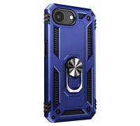 Coque pour iPhone 17e Antichoc avec Anneau Magnétique Rotatif Bleu