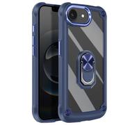 Coque pour iPhone 17e avec Coins Renforcés et Bague Magnétique Bleu