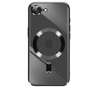 Coque pour iPhone 17e avec Contour Chromé Compatible MagSafe Noir
