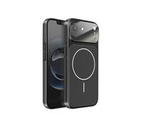 Coque pour iPhone 17e Compatible MagSafe - Effet verre mat Protection caméra - Noir