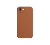 Coque pour iPhone 17e en Silicone avec Bord Caméra Surélevé Marron