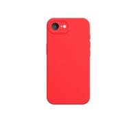 Coque pour iPhone 17e en Silicone avec Bord Caméra Surélevé Rouge