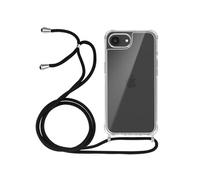 Coque pour iPhone 17e en Silicone avec Cordon en Nylon Tressé 70cm Transparent