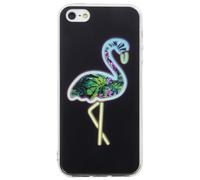 Coque pour iPhone 5 / 5S / SE Hybride Holographique Flamingo - Fabriqué en France Bigben