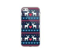 Coque pour iPhone 5/5S/SE Rigide avec des motifs imprimés en cours et cerf doux Rouge