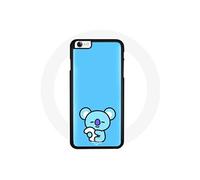 Coque pour Iphone 5 Bangtan BTS BT21 Koya RM Fond Bleu